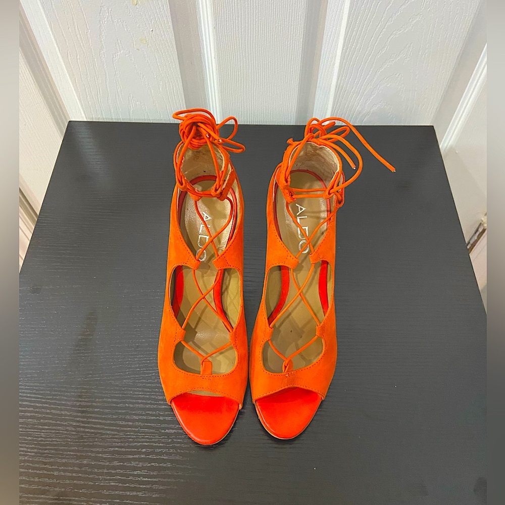 Aldo Orange strap heels - Picture 4 of 4